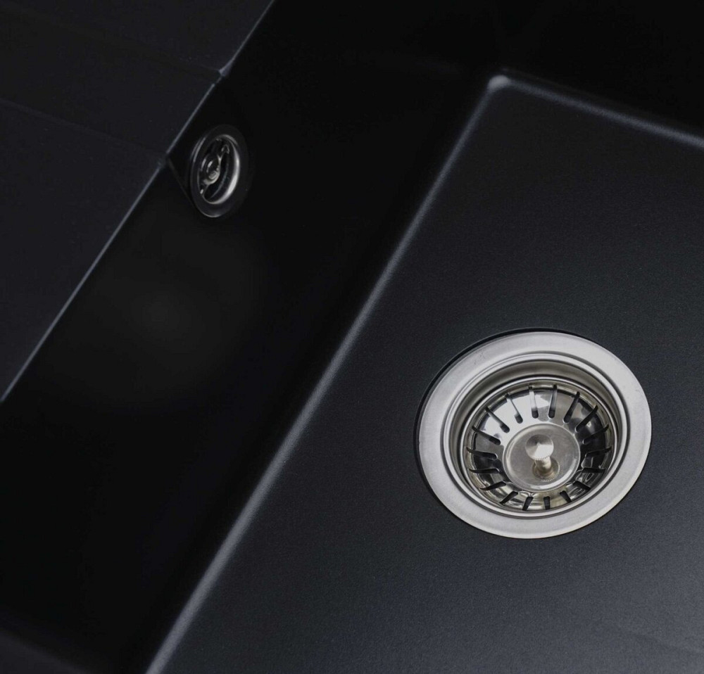 VALESO Комплект: Мийка Aria 5851 чорна + Змішувач BG76 чорний + Сифон 1041 Київ - фото 3