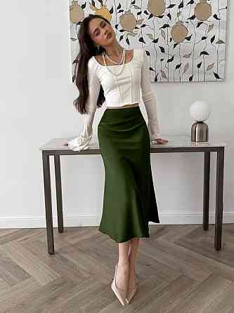 Женская легкая романтичная юбка-миди шелк армани 42/44, Бутылка Одесса