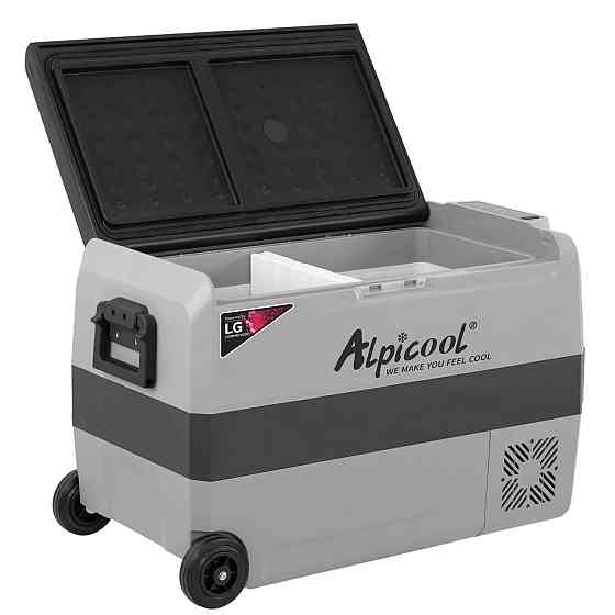 Компрессорный автохолодильник Alpicool T50 (LG) (двухкамерный, 50 литров). До -20 ℃. Питание 12, 24, 220 Вольт Киев