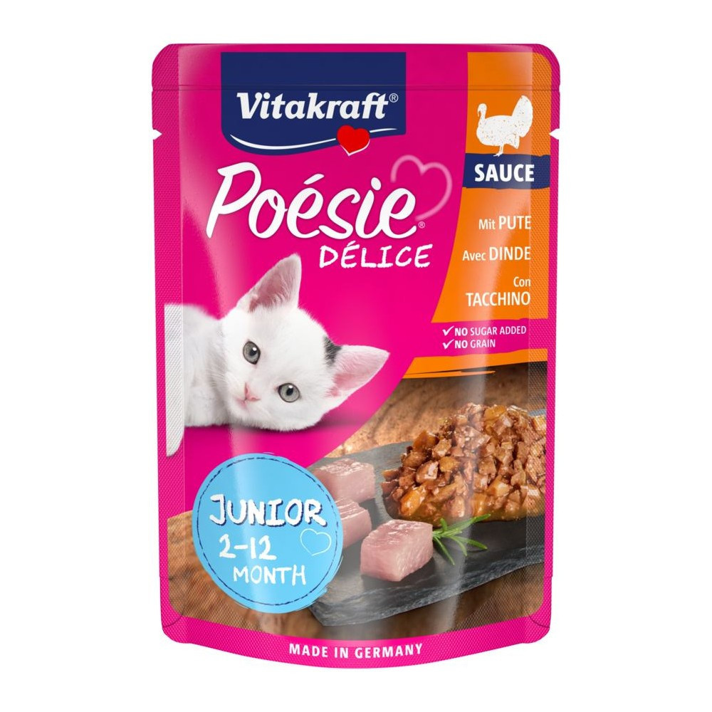 Влажный корм Vitakraft Poésie Délice для котят, индейка в соусе, 85 г Винница - изображение 1