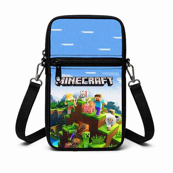 Сумка-чохол для телефону Minecraft,дитяча сумка через плече, водонепроникна міні-сумка (4758) Київ