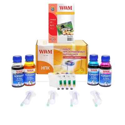 Комплект перезаправляемых картриджей WWM Epson C91/CX4300/T26/27/TX106/109 (RC.T092N) Винница