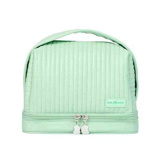 Косметичка для пренадлежностей из искусственной кожи для макияжа,зеленая Каменец-Подольский