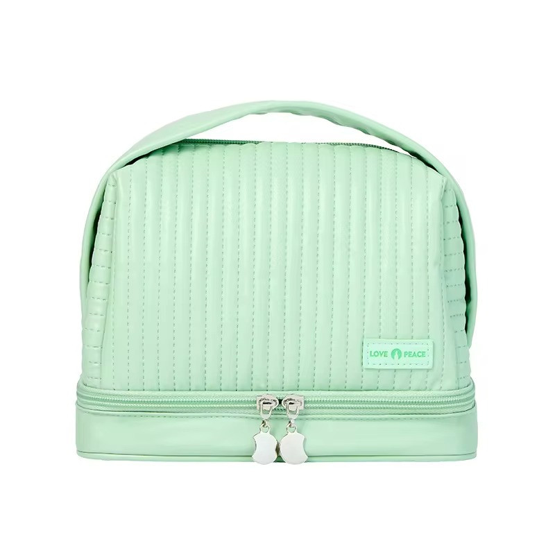 Косметичка для приладдя зі штучної шкіри для макіяжу, зелена Кам'янець-Подільський - фото 2