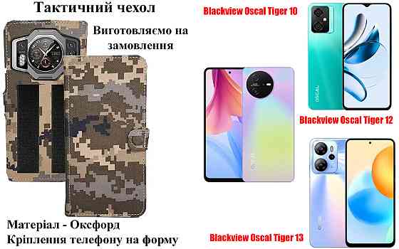 Тактичний чохол для Blackview Oscal C80, кріпиться до спорядження на липучці Київ