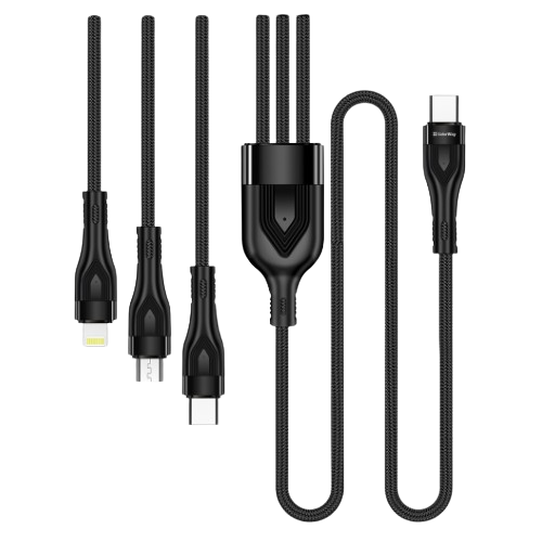 Кабель USB PD Type-C/3в1(Lightning/Micro USB/Type-C) ColorWay CW-CBPDU3060-BK 3,0A 60W 1,2м чорний Житомир