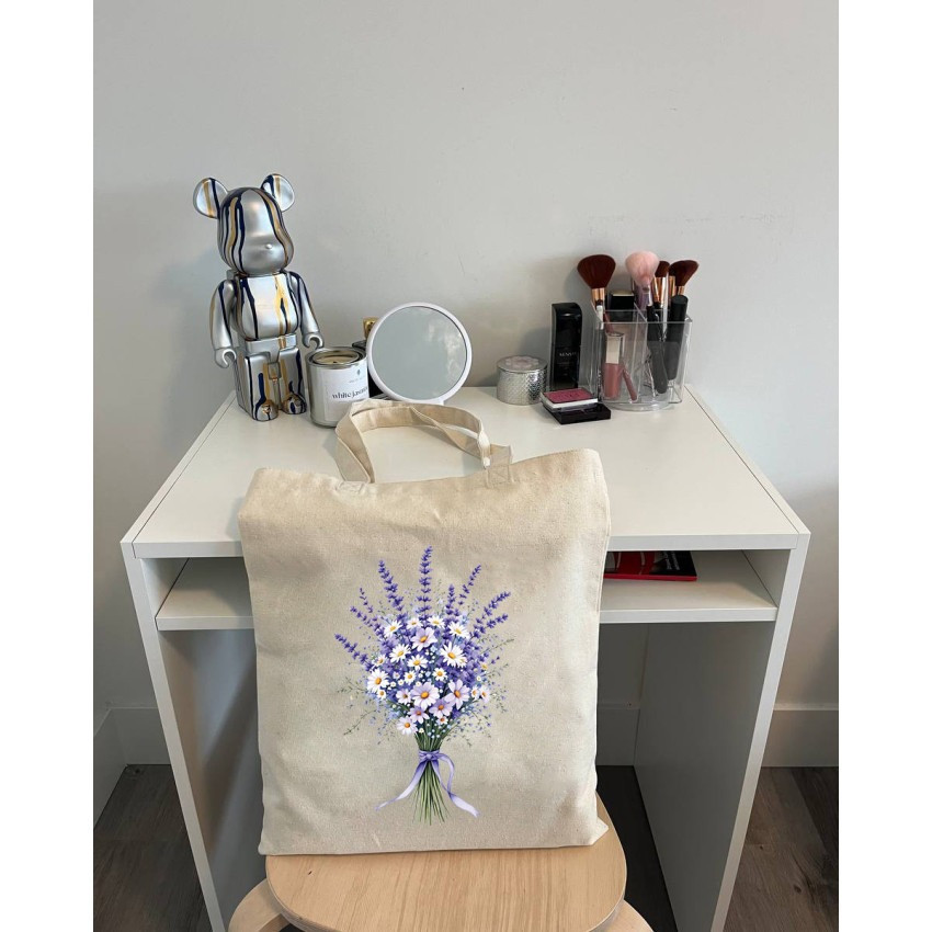 Екошопер BookOpt BK 4105 Лавандовий букет бежевий Киев - изображение 8