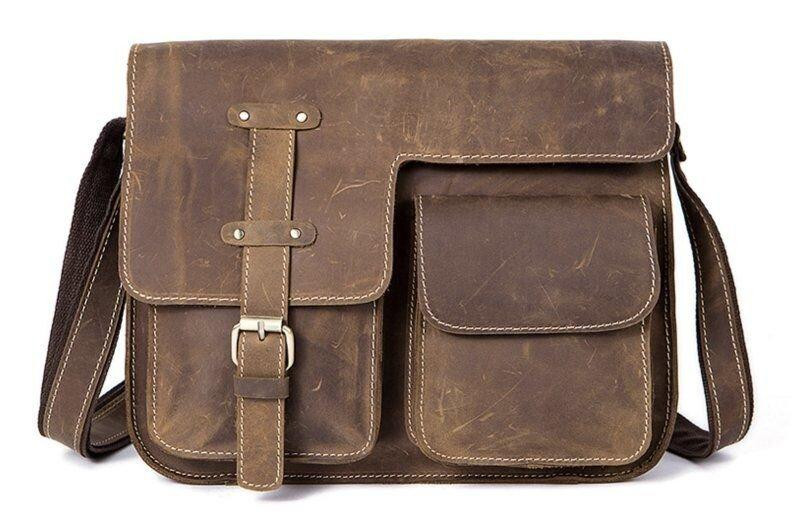 Cумка мужская с эффектом старины Vintage 14697 Коричневая Киев - изображение 12