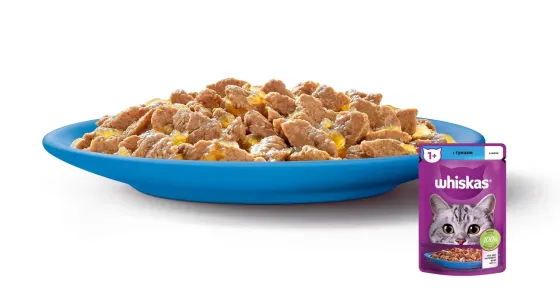 Вологий корм Whiskas (Віскас) з тунцем у желе для дорослих котів 85 г (блок 28 шт) Вінниця