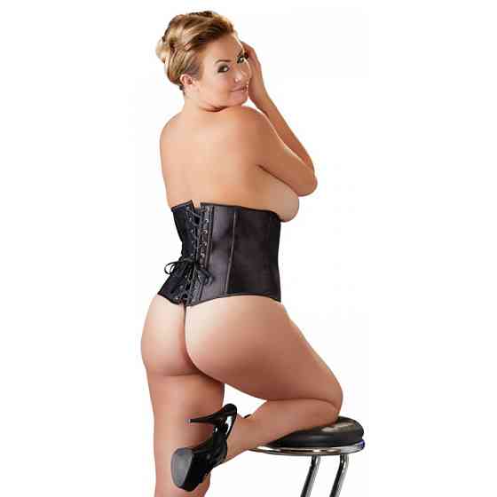 Корсет Cottelli Curves Underbust на крючках и шнуровке, черный, 3XL Sex Aura Киев
