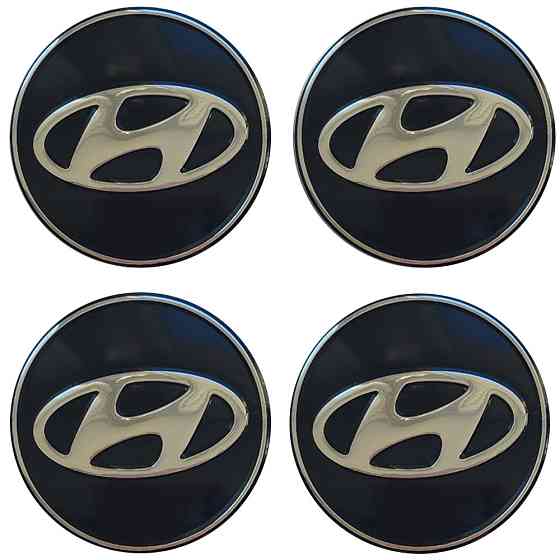 Наклейки на диски/ковпаки Hyundai 90мм 4шт чорний Київ