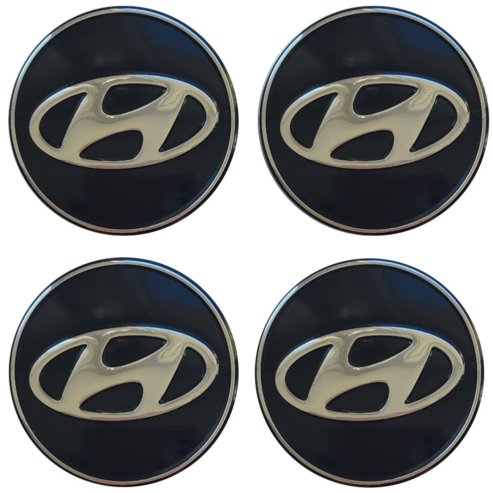 Наклейки на диски/ковпаки Hyundai 90мм 4шт чорний Київ - фото 1