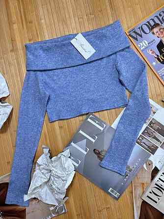 Жіночий стильний топ ангора рубчик Блакитний, 42/44 Одеса