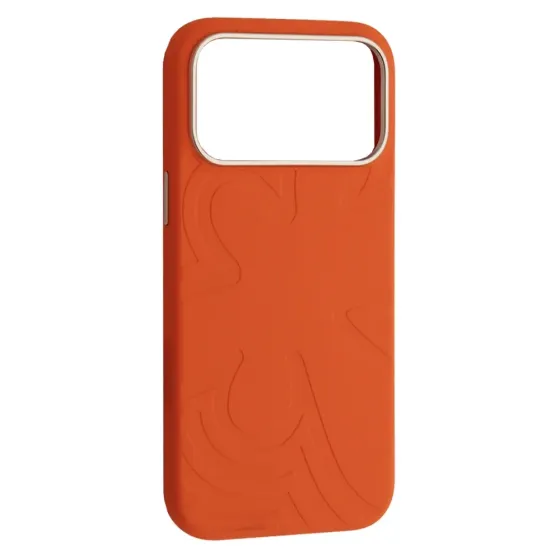 IPhone 17 Pro Max Чохол силіконовий Liquid Flower (жовтогарячий) Одеса