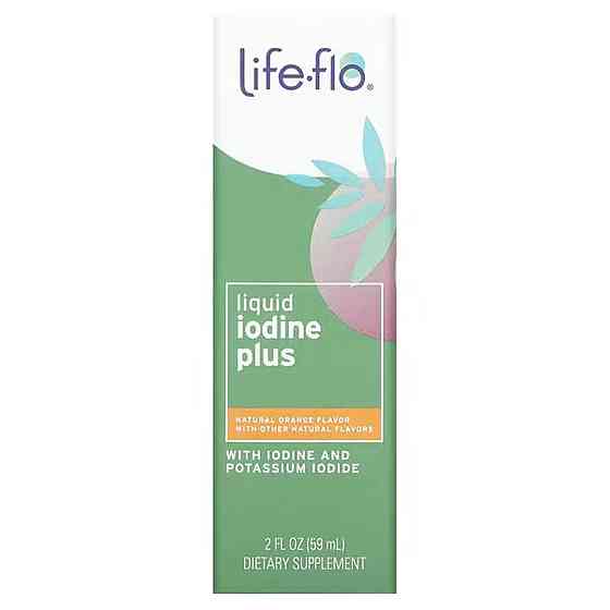 Йод (Liquid Iodine Plus), Life Flo Health, з йодидом калію, 150 мкг 59 мл зі смаком апельсину Київ