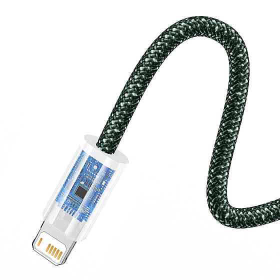 Кабель Lightning для айфон 2.4А 1м зелений Baseus Dynamic 2 CALD040006 Київ