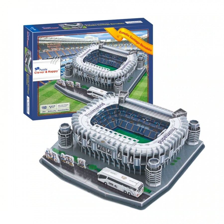 Величезні 3D пазли «Santiago Bernabéu» Тривимірний конструктор-головоломка Стадіон Реал Мадрид на 139 деталей Кам'янець-Подільський - фото 1