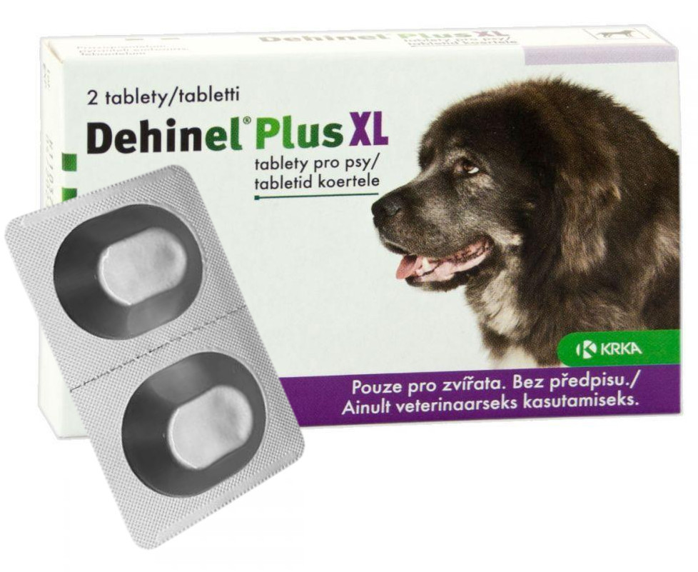 Dehinel Plus XL (Дехинел Плюс XL) от гельминтов для больших собак (2 таблетки), KRKA Винница - изображение 1