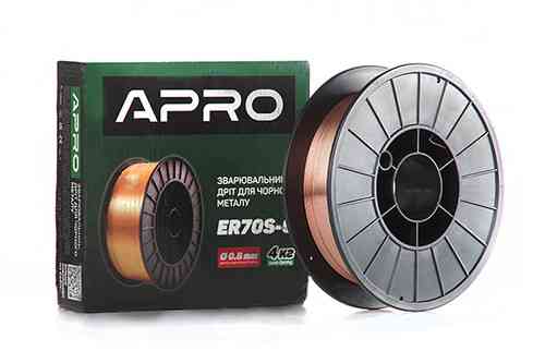 Зварювальний дріт ER70S-6 0,8 мм 4 кг п.б. APRO Рівне