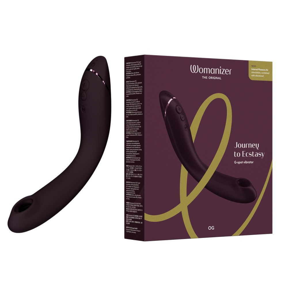 Вибратор для точки G c вакуумной стимуляцией Womanizer OG Aubergine Sex Aura Киев - изображение 1