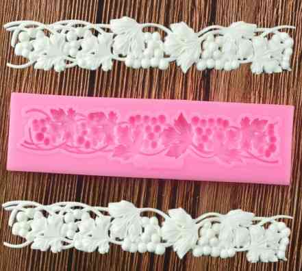 Молд силиконовый Виноград 134 на 37 мм розовый Киев