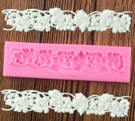 Молд силиконовый Виноград 134 на 37 мм розовый Киев - изображение 6