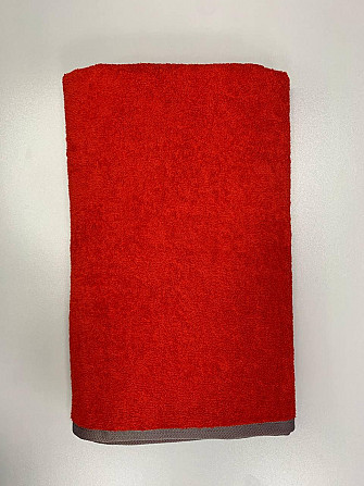 Махровий рушник Ideal Textile 90х160 см однотонний в асорт. (56860798) Червоний Чернівці - фото 4