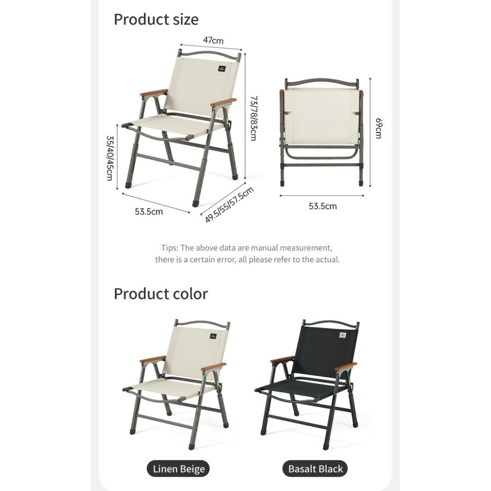 Кресло складное Naturehike CNK2550JJ010 сталь (Бежевий) Винница - изображение 8