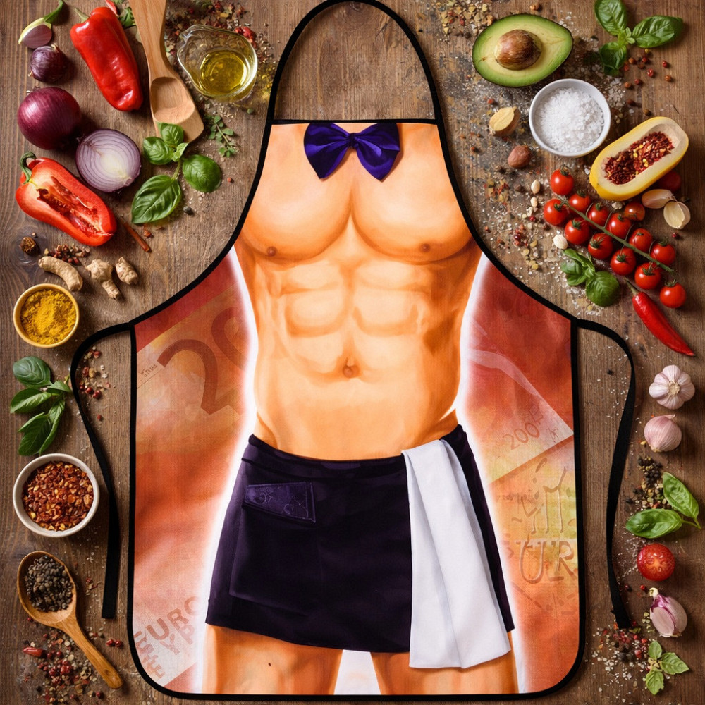 Фартук с приколом для мужчин Официант 75 на 60 см разноцветный Киев - изображение 3