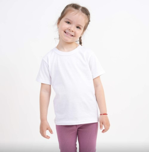 Детская футболка однотонная классическая белый 110 Киев - изображение 1