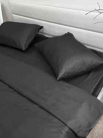 Ecotton Комплект постільної білизни Ecotton двоспальний 180х215 см однотонний чорний Black Киев