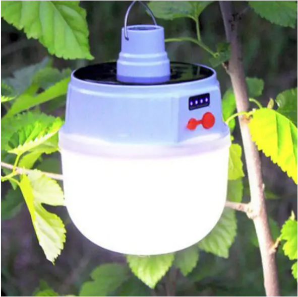 Кемпінгова лампа JD 2022 з гачком, сонячною панеллю Solar 7694, світлодіодна, для намету і туризму) Одеса - фото 2