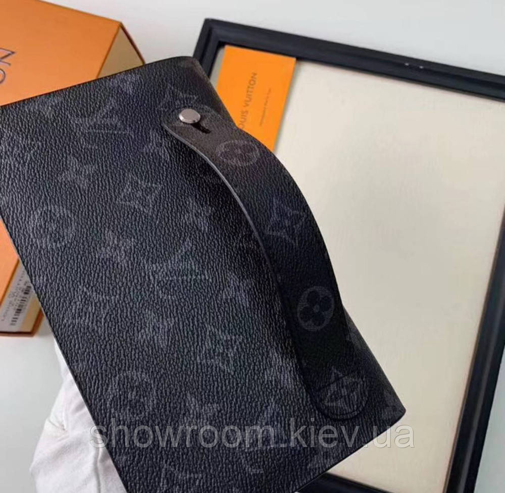 Мужской брендовый клатч барсетка LV (2012) dark grey Киев - изображение 2