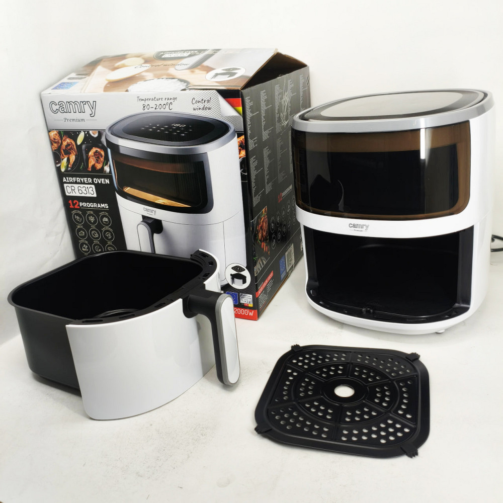 Аерофритюрниця для смаження без додавання олії Camry CR 6313 1500W 5Л, Фритюрниця гаряче повітря WE-39 Львів - фото 12