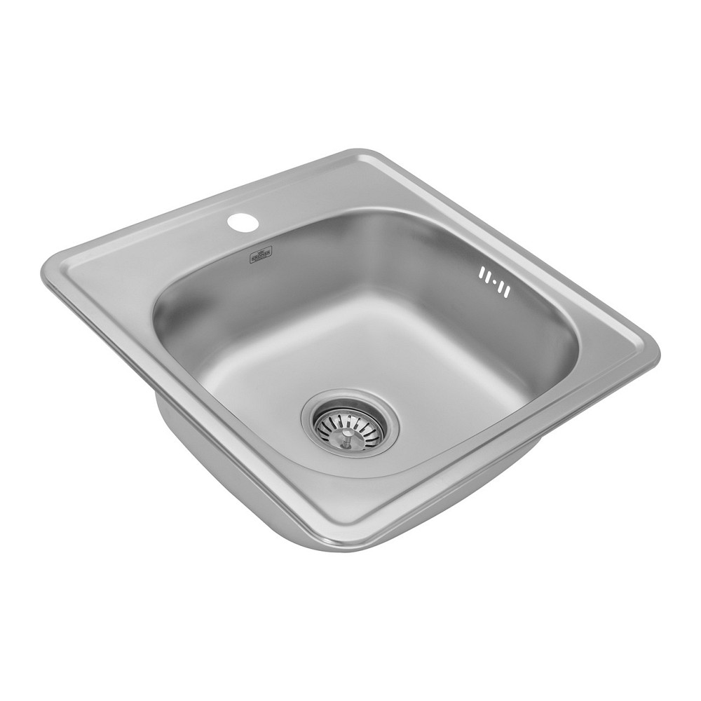 Кухонна мийка з нержавіючої сталі Kroner KRP Satin - 48х48 (0.6 мм) Київ - фото 3