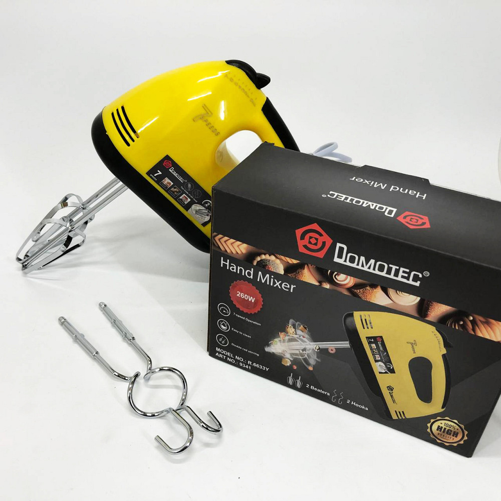 Міксер з нержавіючими насадками DOMOTEC R6633Y, Кухонний ручний міксер хороший нержавіюча сталь IY-76 Івано-Франківськ - фото 8