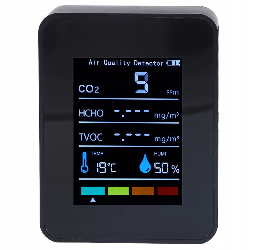 Монітор якості повітря GRILLI 5в1 Black 777663 Код: 013476 Рівне - фото 1