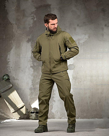 Тактичний костюм софтшел softshell олива ВТ7949 Київ - фото 1