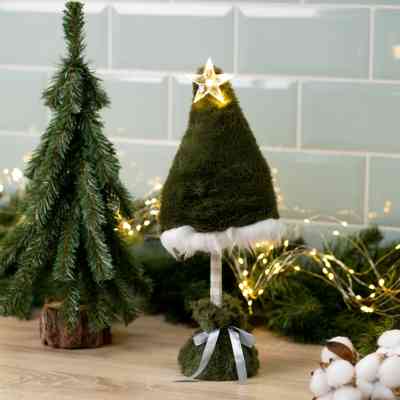 Новорічна фігурка Novogod`ko Ялинка зелена, хутряна, 37см, LED (974630) Вінниця