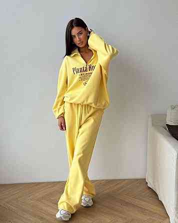 Женский яркий прогулочный костюм двойка: кофта и штаны двунитка + накатка Одесса