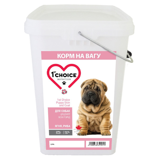 1st Choice Puppy Skin and Coat ФЕСТ ЧОЙС ЦУЦЕНЯ ЯГНЯ РИБА сухий суперпреміум корм для цуценят всіх порід Київ - фото 1