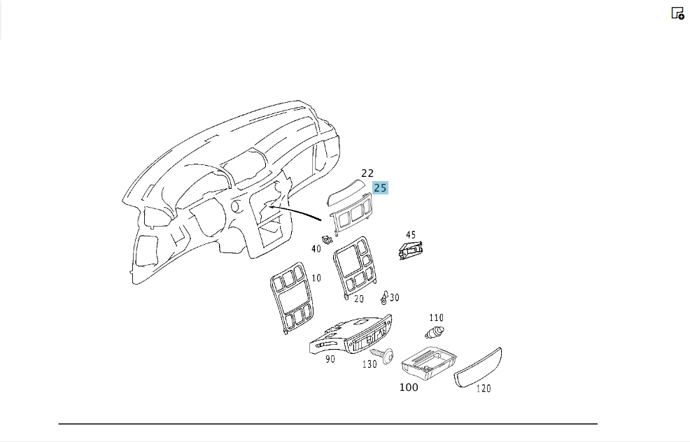 Mercedes-Benz  A2206800589 Дерев'яне декоративне облицювання блоку керування кліматом S-class short W220 S-class long V220 Одеса - фото 2