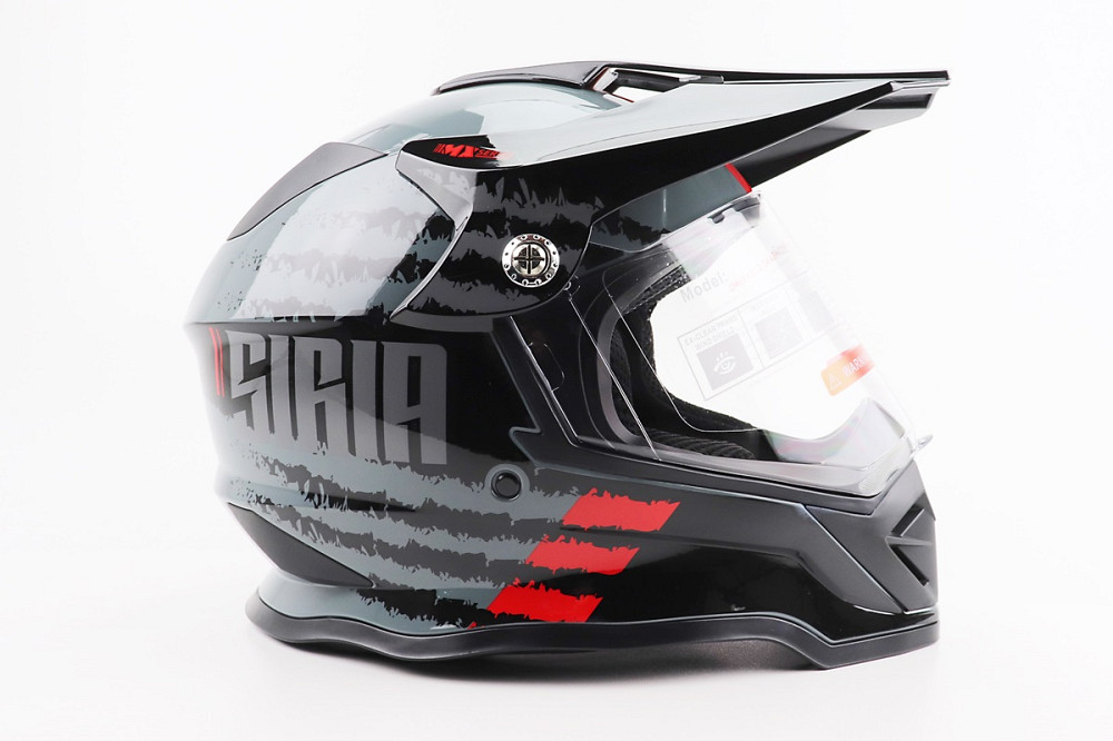 Шолом кросовий/ендуро/АТV зі склом BLD-819-7 S (55-56см), ЧОРНИЙ/СІРО-ЧЕРВОНИЙ Киев - изображение 3