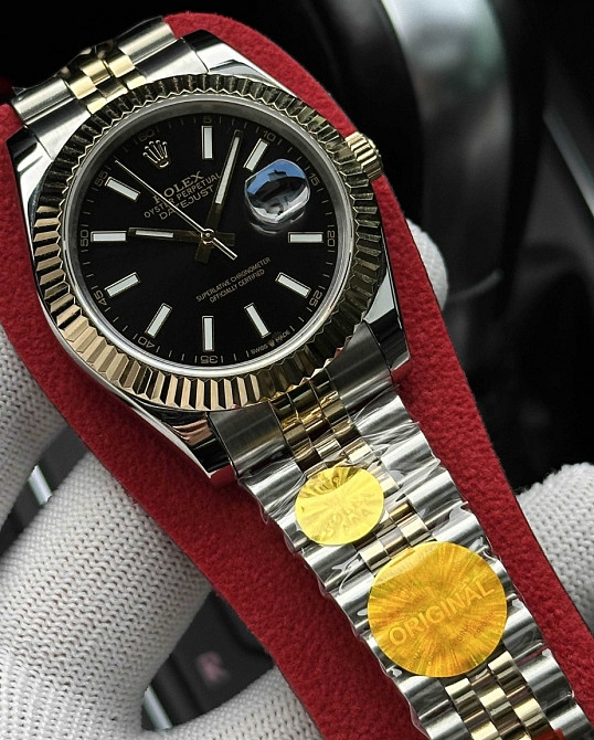 Швейцарський годинник Rolex Datejust Silver Gold Київ - фото 6