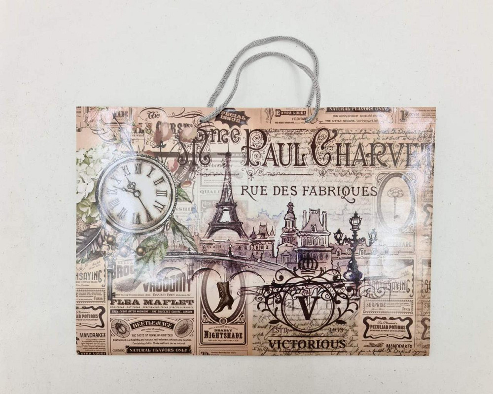 Паперовий великий горизонтальний пакет 36/22/10 (артBG-123) (12 шт.) Харків - фото 5