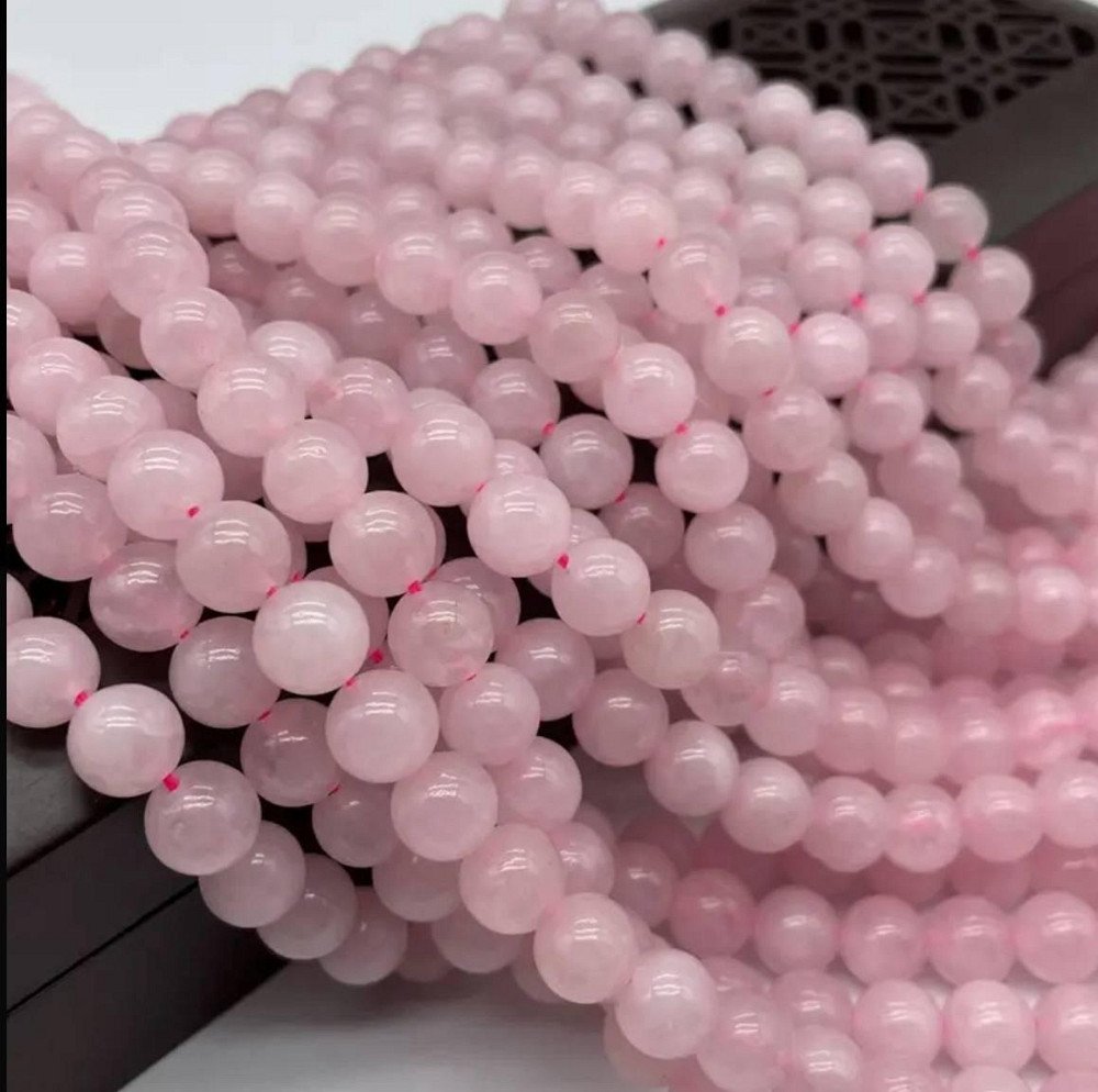 Бусины из розового кварца 6 мм – набор 60 шт Киев - изображение 4