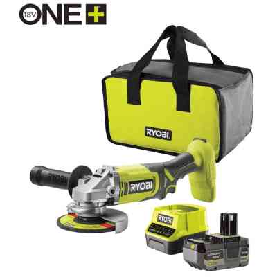 Шлифовальная машина Ryobi ONE+ RAG18125-1C40S 125мм, 18V, 1х4А·час 9000об/мин, сумка (5133005643) Винница