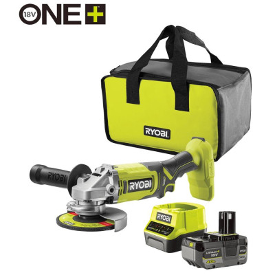 Шліфувальна машина Ryobi ONE+ RAG18125-1C40S 125мм, 18V, 1х4А·год 9000об/хв, сумка (5133005643) Вінниця - фото 1