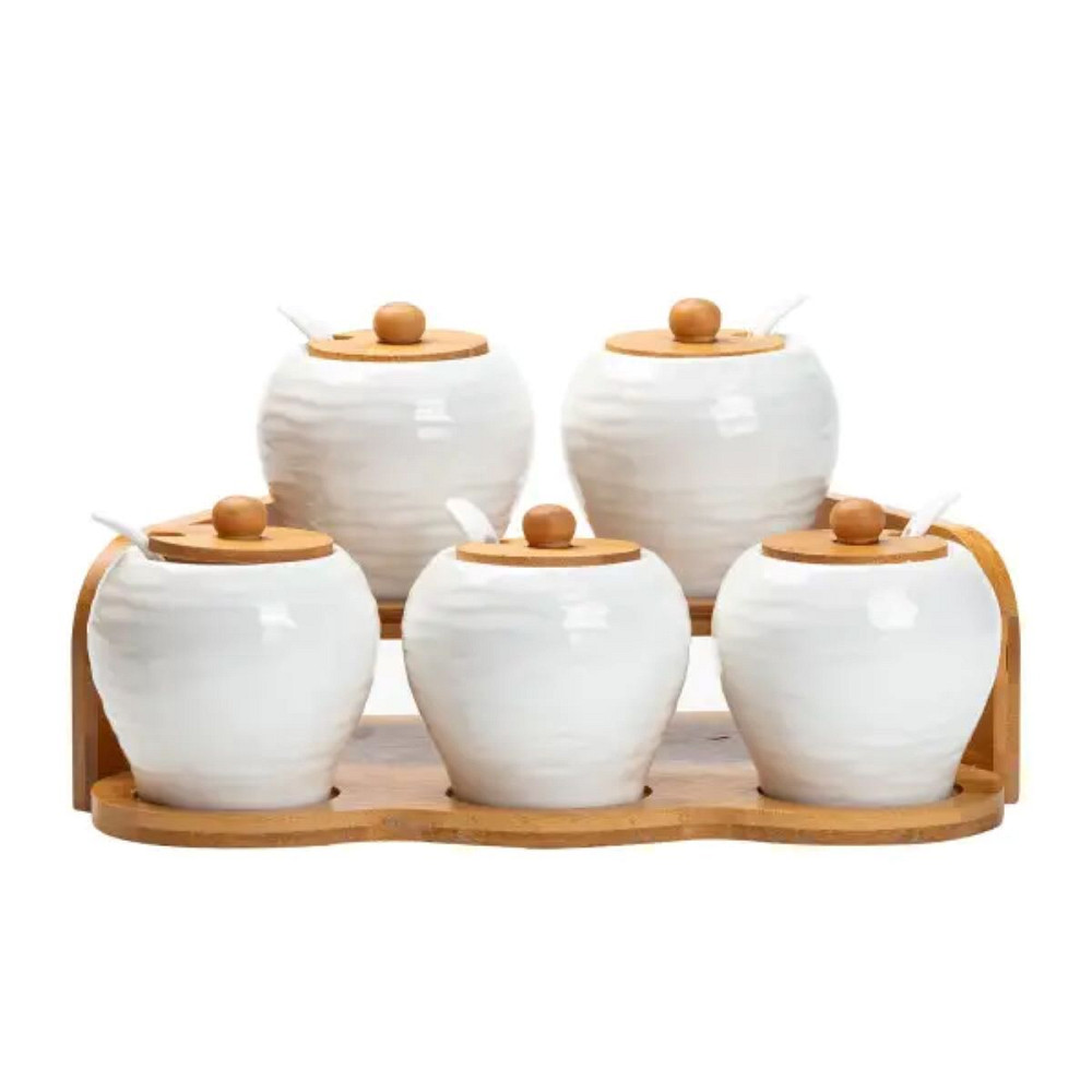 Yiwu Набір банок для сипучих продуктів з 5 штук по 250 мл порцелянаовий Коломыя - изображение 1