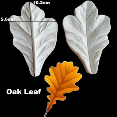 Молд силиконовый Листья дуба 102 на 56 мм белый Киев - изображение 2